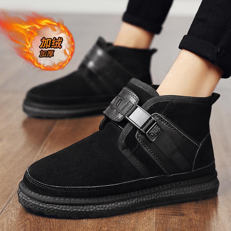 22 новые зимние морозостойкие снегоступы теплые уличные высокие короткие ботинки утолщенные и бархатные молодежные хлопковые ботинки модные 39