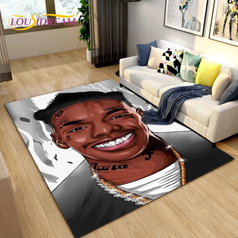 Legend Star Hip Hop Art Rapper Area Rug Large,Carpet Rug for Living Room Bedroom Sofa Doormat Decoration,Kids Non-slip Floor Mat
