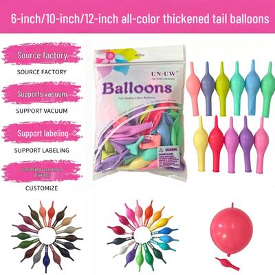 Feest & Bruiloft Decoratie Staart Ballonnen: 6-inch, 10-inch, 12-inch Verdikte Ballonnen