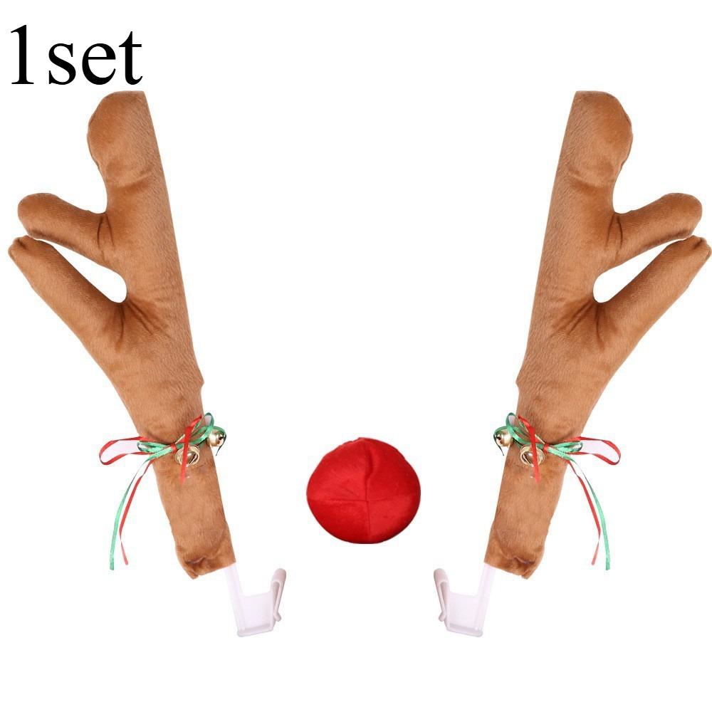 1Set Christmas Car Decoration Antlers, Cute Cartoon Christmas Car Antlers, Christmas Body Decorations Are Available