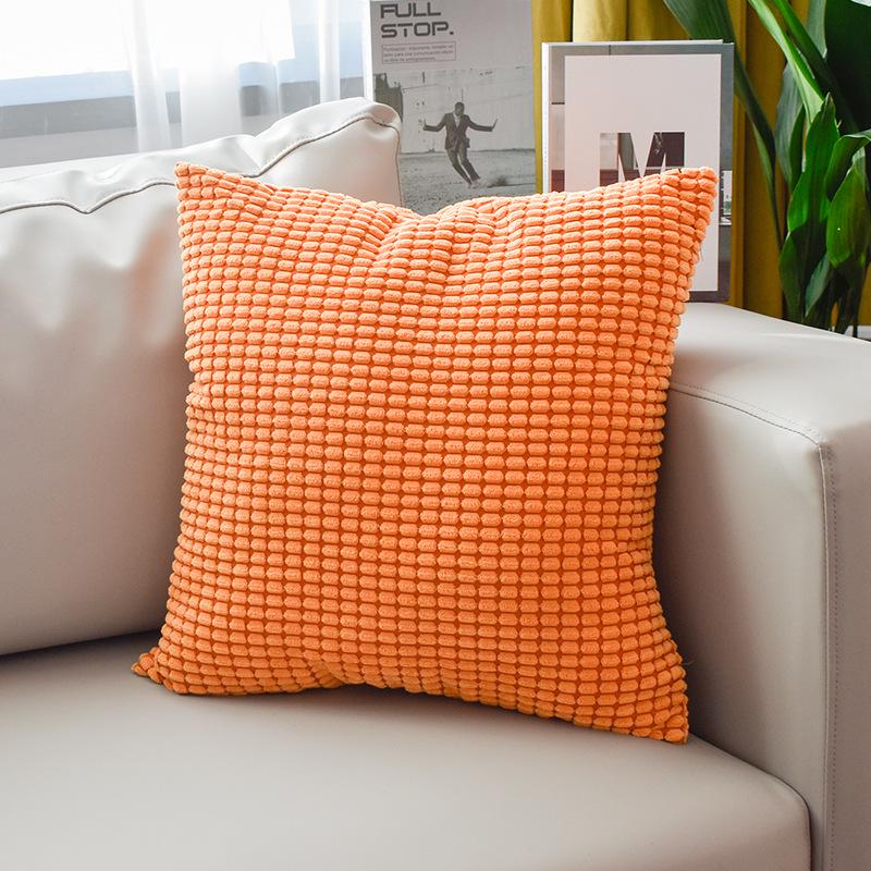 Nordic Corduroy Throw Pillow - Modern Sofa Cushion with Corn Kernel Design