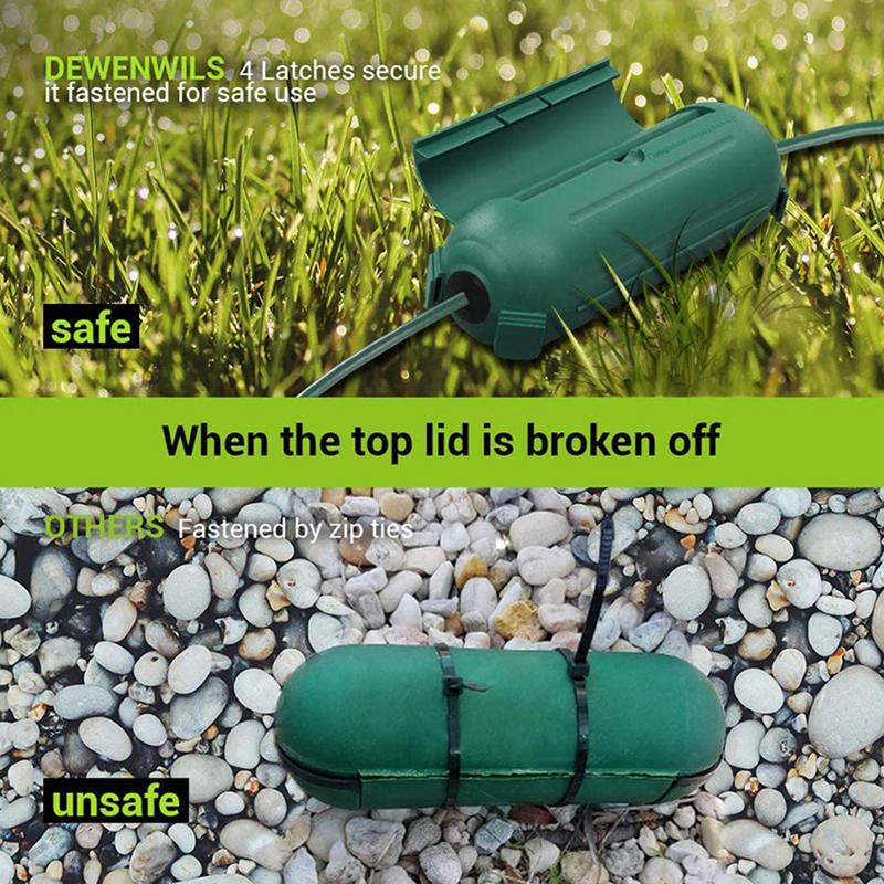 Outdoor Extension Cord Safety Cover Waterproof Cable Connection Protecto Protect Outlet Socket Christmas Holiday Decoration