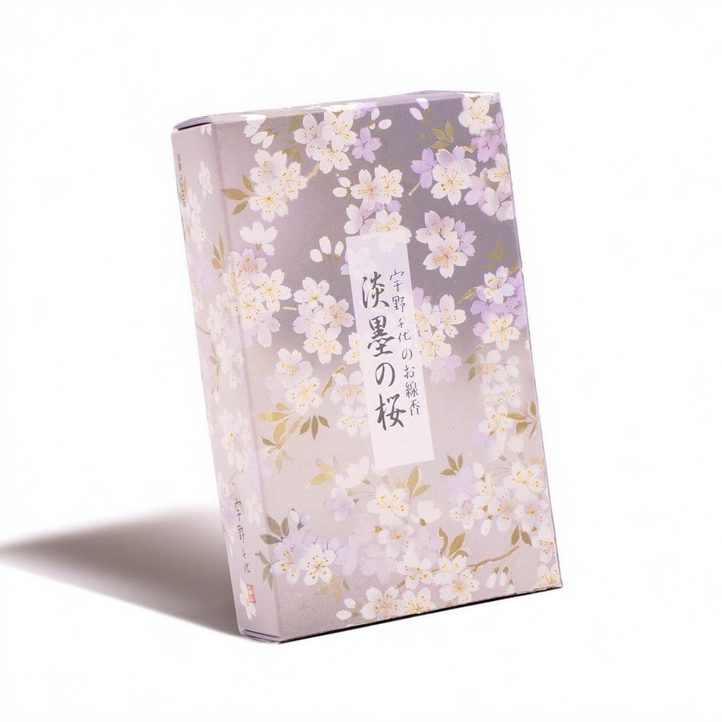 [Uno Chiyo Incense] Pale Ink Cherry Blossoms, Ultra-Low Smoke Incense, Loose Pack [Established In 1820 by Eirakuya]