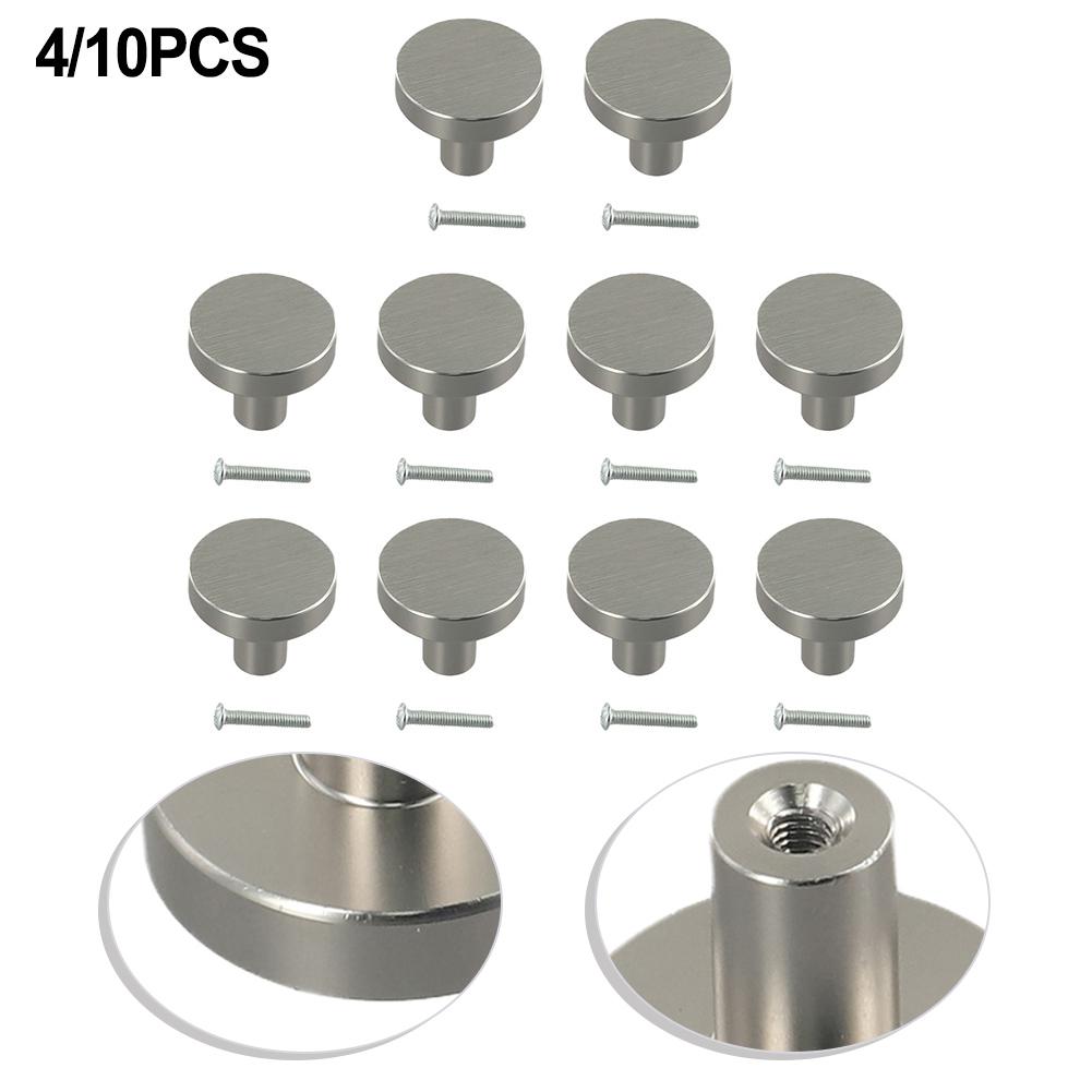 4/10pcs Cabinet Knobs Dresser Knobs Single Hole Round Handle Kitchen Cupboard Door Furniture Hardware