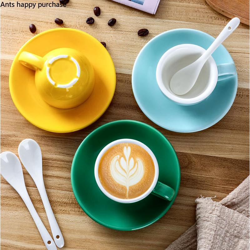 75 ml Espressotasse, verdickte Keramik-Kaffeetasse und Untertasse, kleine Milchteetassen, Teebecher, Büro-Kaffeetasse, Wassertassen, Milchbecher