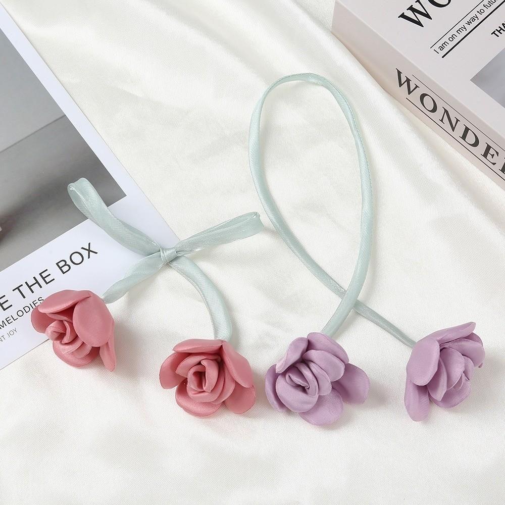 2 PCS Home Decor Fashion Tulip Curtain Tieback Adjustable Elegant Curtain Straps Beautifully Rose Curtains Tie Rope Bedroom