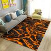 3D Volcano Lava Magma Area Rug Large,Carpet Rug for Living Room Bedroom Sofa Doormat Decoration,Kid Game Play Non-slip Floor Mat