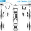 For Cadillac XTS 2013-2019 Carbon Fiber Central Navigation Radio CD AC Door Gear Shift Panel Trim Set Car Accessories Sticker