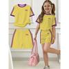 Kids Clothes, Girls 2pcs Set, Easy Bow Print Short Sleeve T-Shirt and Shorts Set, Suitable for Spring and Summer, Y2K Fashion Clothing