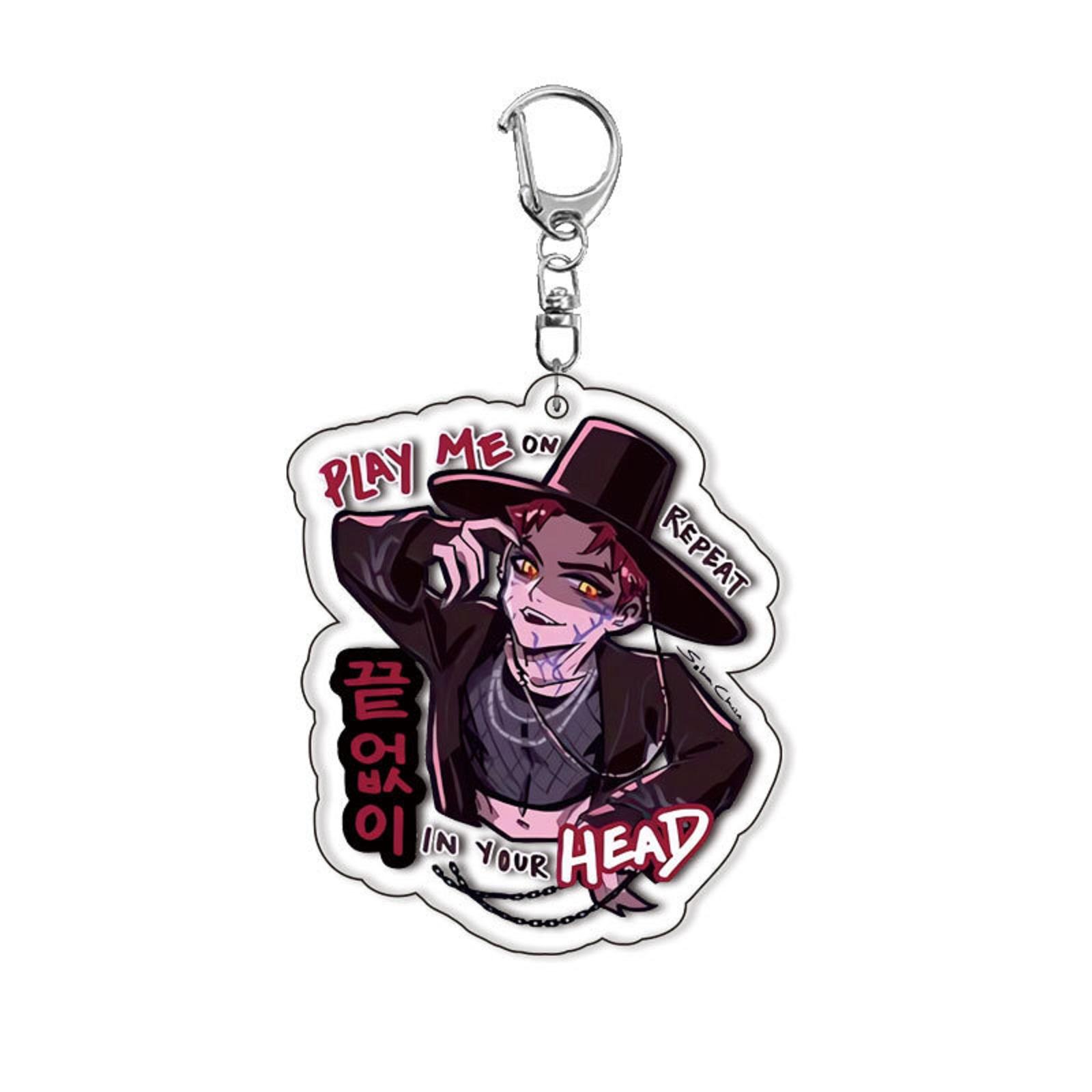 

Girls Anime Pendant Keychain Holder Car Keychain Mobile Phone Bag Pendant Cute Kawaii One Size