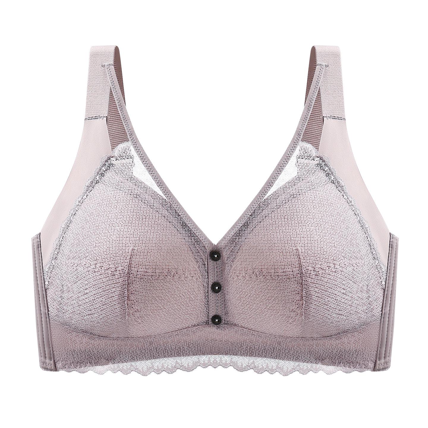 

Ультратонкий комфортный бюстгальтер большого размера: Подчеркивает большую грудь, Без косточек, Регулируемая поддержка, Контроль боковой груди 50/115CDE seamless фиолетовый