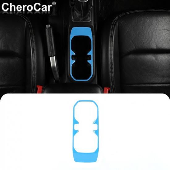 Center Console Front Cup Holder Cover Trim for Jeep Wrangler JL JT 2018-22 Blue