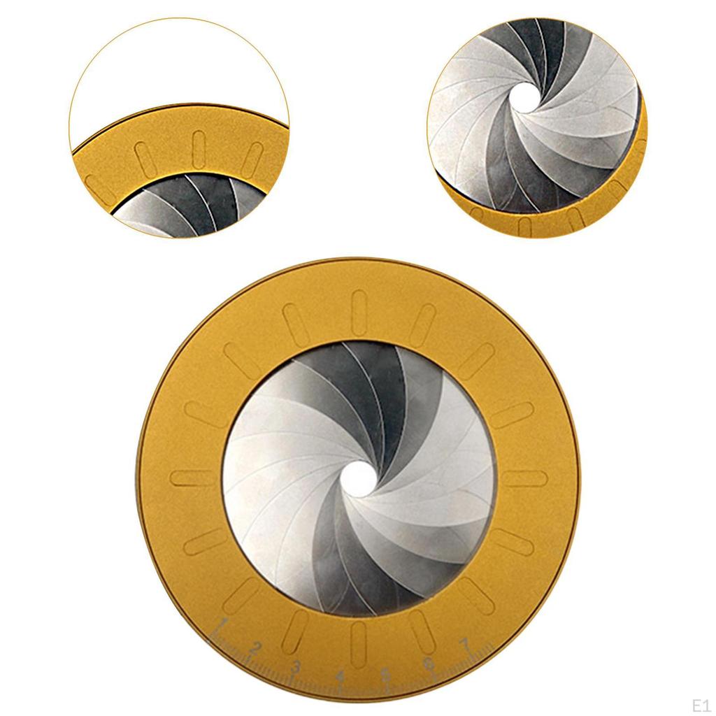 Circle Stencil Tool Template Maker Rotatable Multipurpose for Engraving , Golden Sturdy 12.5cm