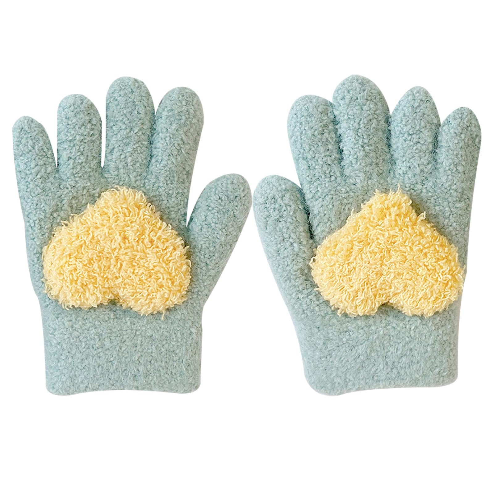 

Buffydeer Knit Ages for Girls and Warm and Cute Winter Thick and Warm for Winter Play in the Perfect for School or Kindergarten Kids Mittens, Unisex, зелёный