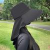 Shawl Sunscreen Cap Ponytail Travel Fisherman Hat Wide Brim Sun Hat With Neck Flap Outdoor Uv Anti Neck Protection Sun Visors