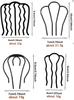 Miss Lirenn® Metal Hair Side Combs Fork Clips, Set of 3 U-Shaped Prongs, 5-8 Cm Width, Black, Hair Bun Styling Accessories for Women (Black)