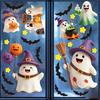 Shop Window Displays 2Pcs Cute Ghost Halloween Static Stickers, PVC Waterproof Cartoon Pumpkin Bat And Holiday Party Supplies Star Glass Decals,