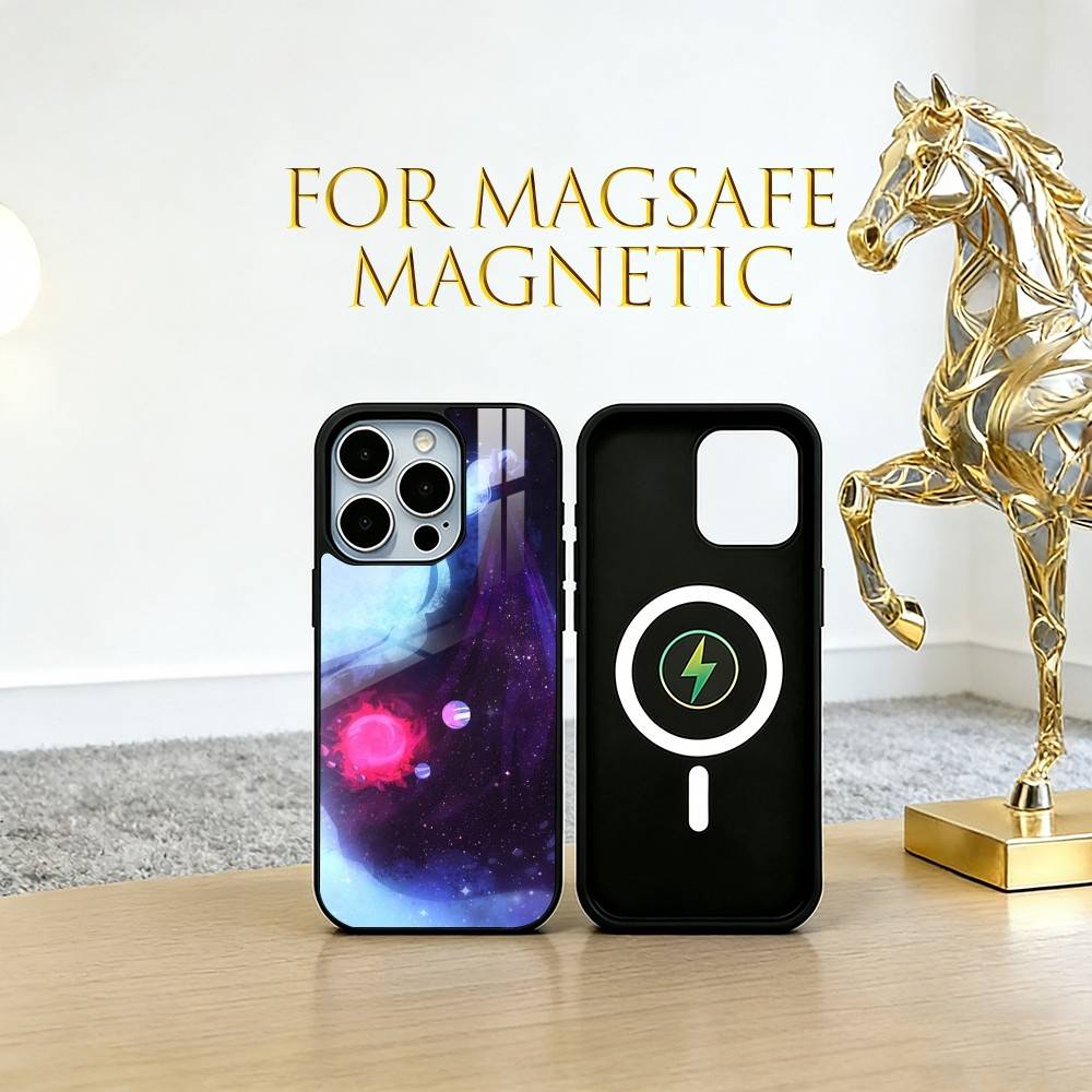 Dark Art Style Phone Case For iPhone17,16,15,14,13,12,11 Plus,Pro Magnetic with Magsafe Wireless Charging