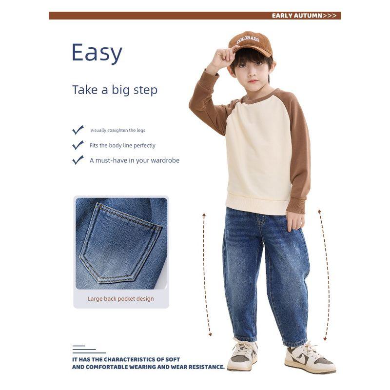 Baleno Kids Ybb Series Children's Jeans Spring and Autumn Style Boys' Pants 2025 New Boys' Casual Pants