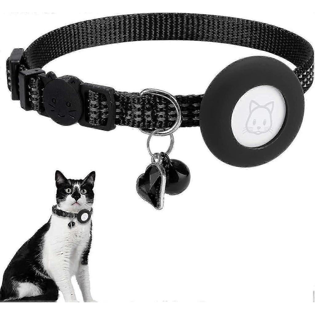 Waterproof Reflective Breakaway Cat Collar with Airtag Holder & Bell New Arrival S06