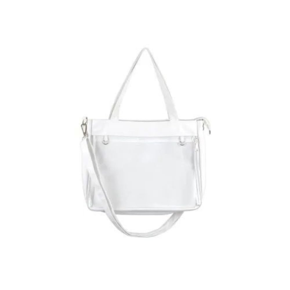 

Ita Transparent Tote Bag with Shoulder Storage Bag for Transparent [YourKit] Bag, Cover, Bag, Otaku, (White) білий