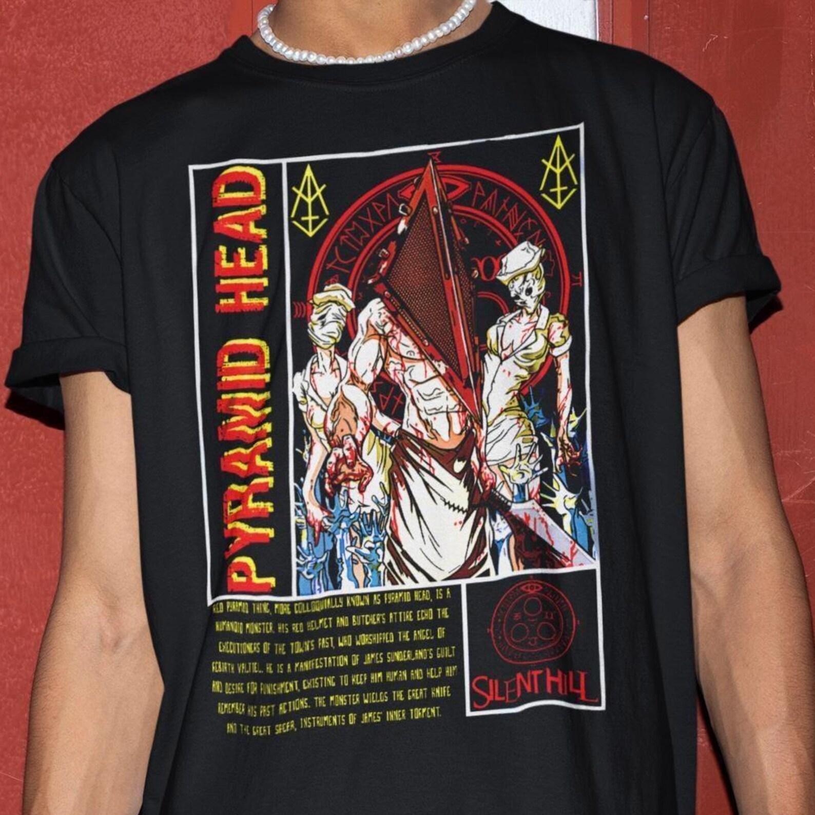 Pyramid Head Silent Hill Shirt -Horror Game Tshirt,Gamer Graphic Tees XL