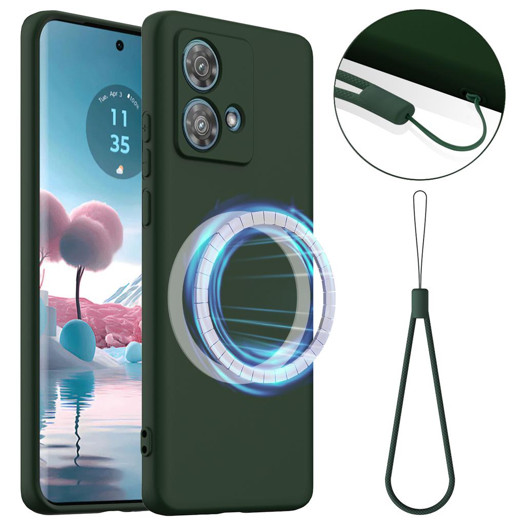 For Motorola Moto G84 5G Case Compatible with MagSafe Anti-Drop Liquid Silicone Phone Cover