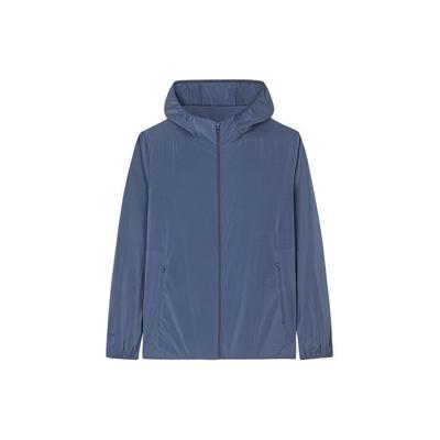 Champion All-Weather Series Solid Color Zip-Up Hooded Quick-Dry Sports Jacket Men Jackets Jing-Mo-Blue 152420608-2