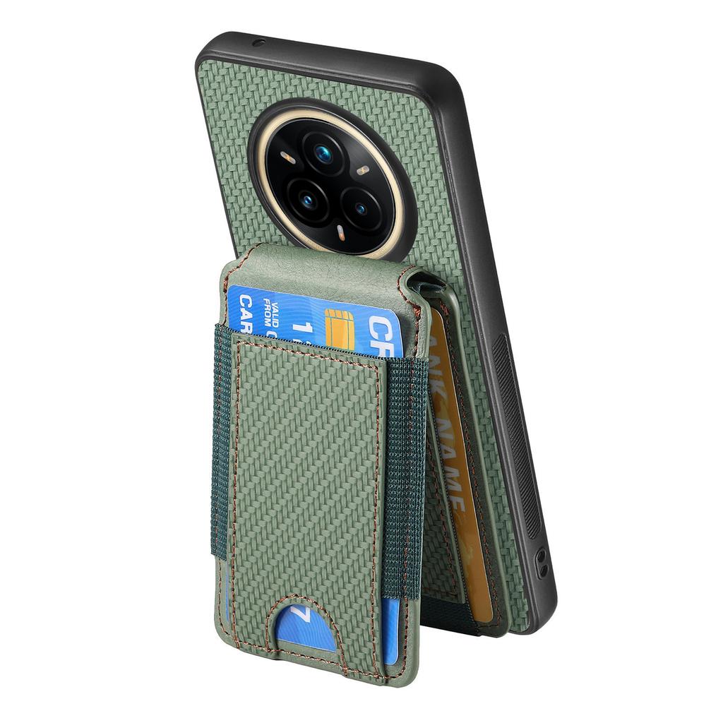 Pouzdro pro Realme 14 Pro 5G s držákem na karty, stojánkem a koženým zadním krytem