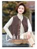 Women's Granular Fleece Vest for Middle-Aged & Elderly - Coffee Color, Sleeveless, Plus Velvet for Spring, Autumn, and Winter