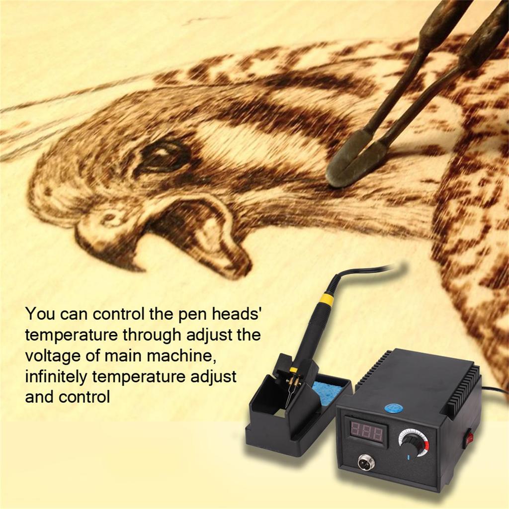 Pyrography Machine Temperature Digital Display Pyrography Tool for Woodworking Leather