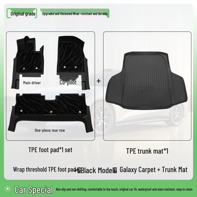 2025 BYD Han L EV/DMP TPE Floor Mats Full Coverage Interior Modification