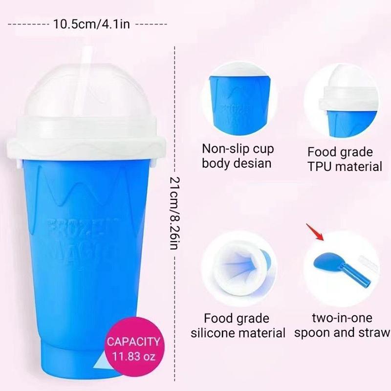 Quick-Frozen Slushy Maker Cup Large Capacity Slushy Cup For Homemade Smoothies Juice Ice Cream Summer Squeeze Beker Kitchen Tool