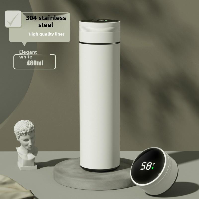 16.91oz Smart Stainless Steel Glass Cup with Temperature Display Vacuum Insulated Tea Mug Silent Base Christmas Gift Travel Mug