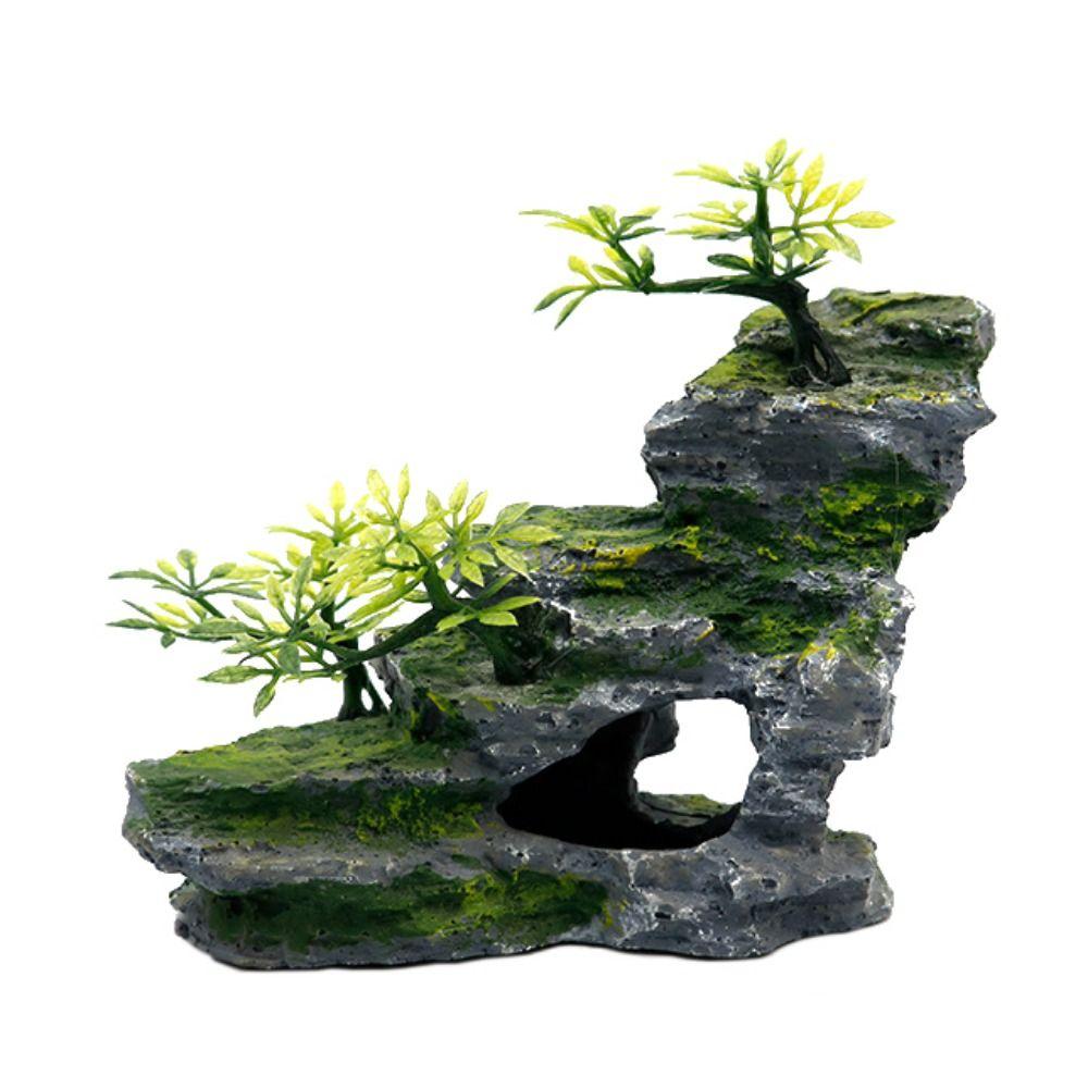 

Смола Аквариум Рокарий Декоративный Укрытие для Рыб Рокарий Украшения Ландшафтный дизайн rockery