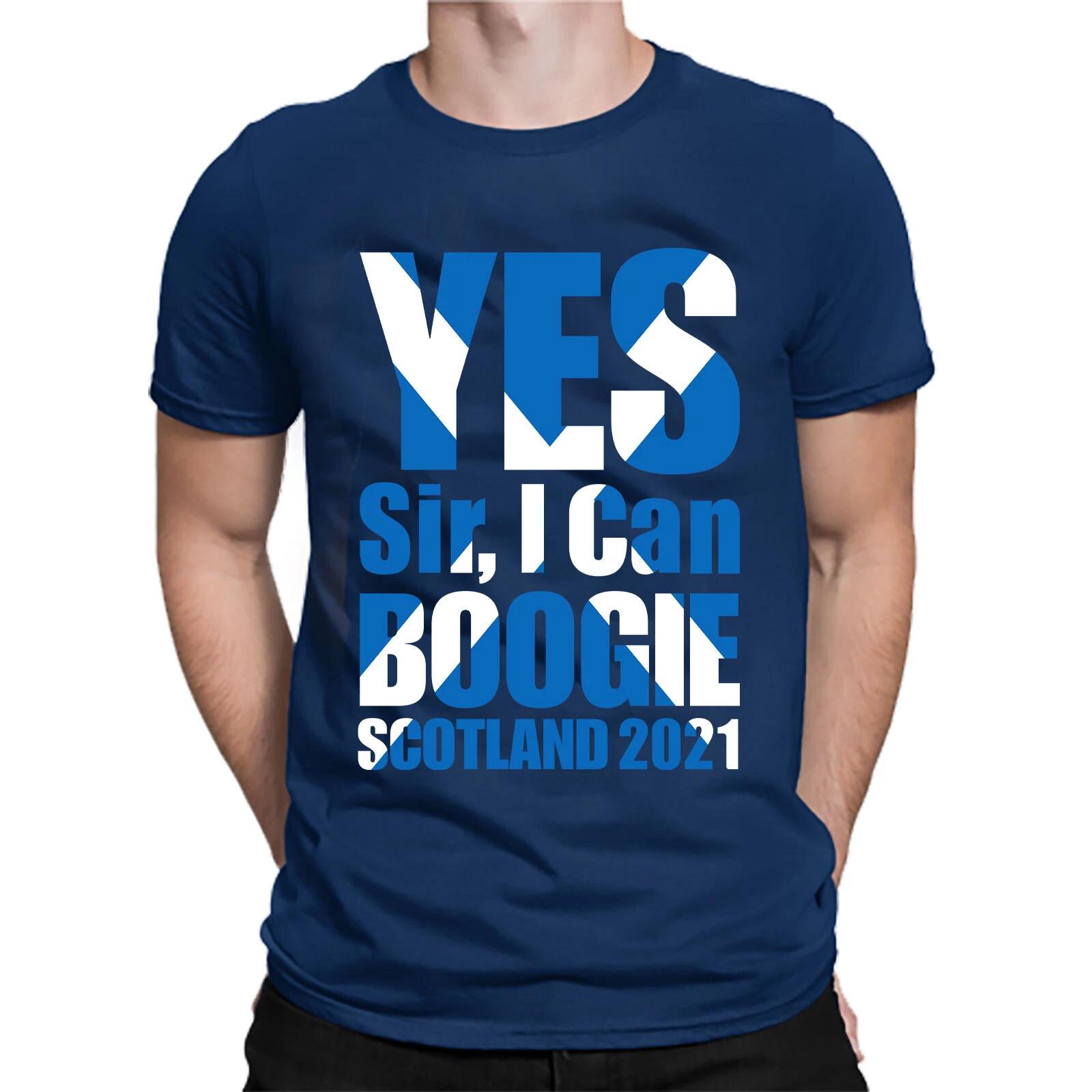 Yes Sir I Can Boogie T shirt Scotland 2022 Football Fan Tee L