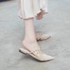 Internet Celebrity Cool Slippers Women's Wear 2021 New Spring and Summer Fashion Bag Head Half Drag Versatile Rivet Pointed Flat Shoes