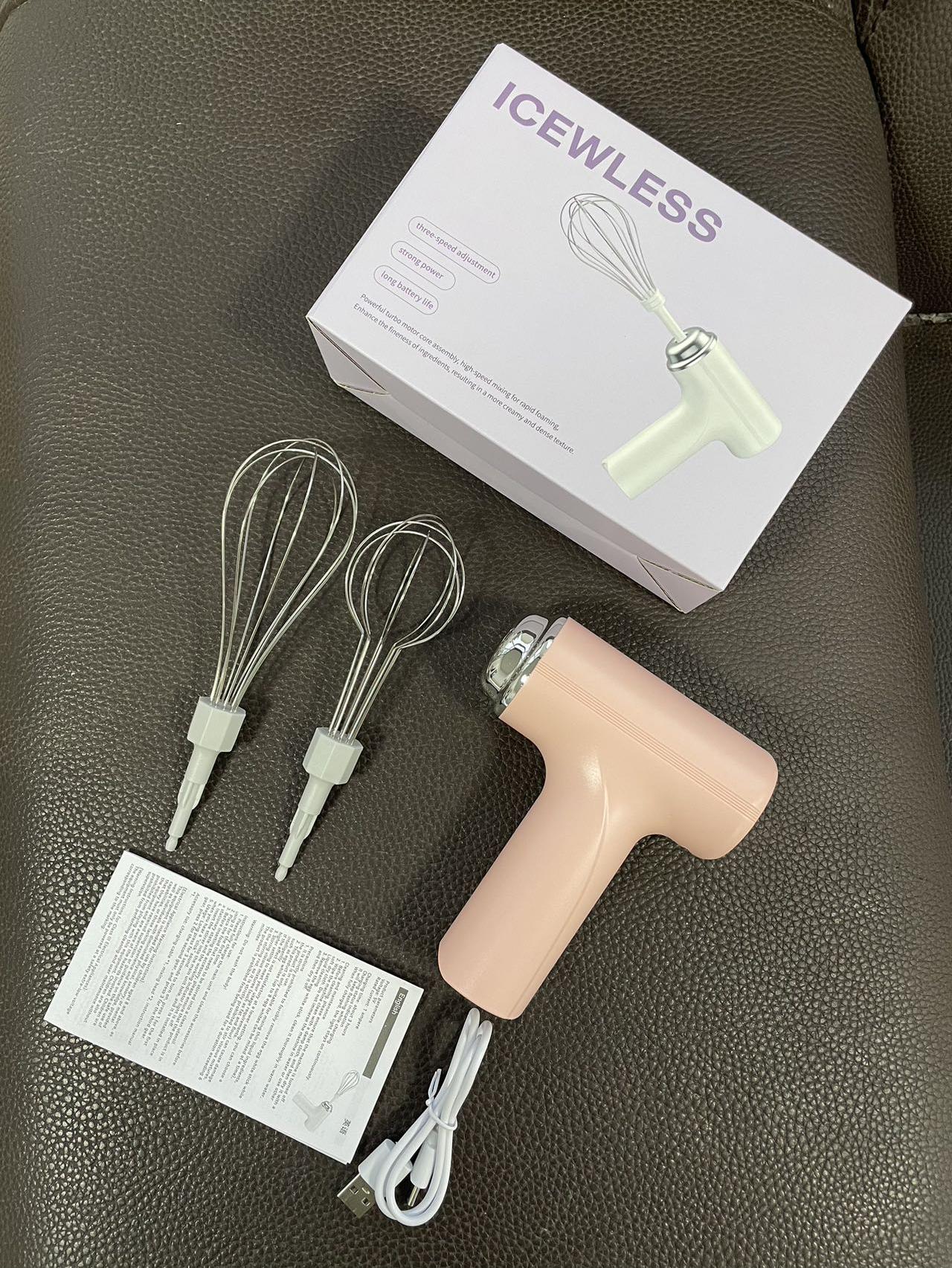 

1 шт. беспроводной электрический миксер для еды портативный 3 скорости взбивалка для яиц миксер для выпечки теста, торта и крема кухонные инструменты розовый