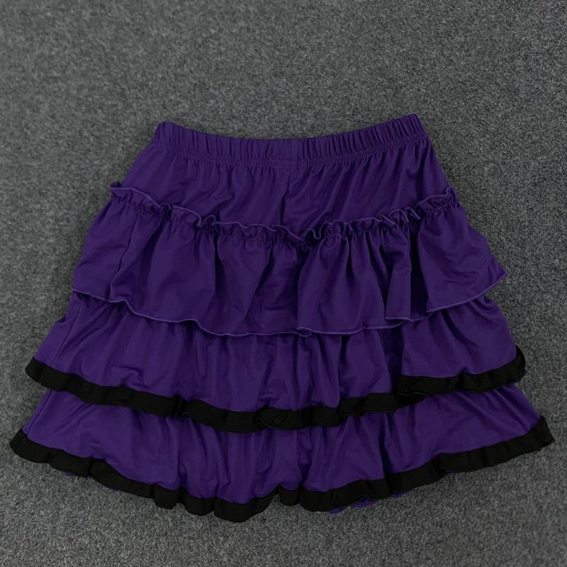 Y2K Gothic high waisted A-line short cute girl lace skirt