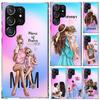 Damen Mode Mädchen Super Mama Baby Handyhülle für Samsung Galaxy S26 S24 S23 Ultra S25 Edge S22 S21 Plus S20 FE + Weiche Druckschale