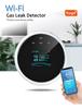 Graffiti Air Sense WiFi Gas Leak Detector: Natural Gas, Methane, Biogas Alarm with Temperature Sensing and TUYA Integration.