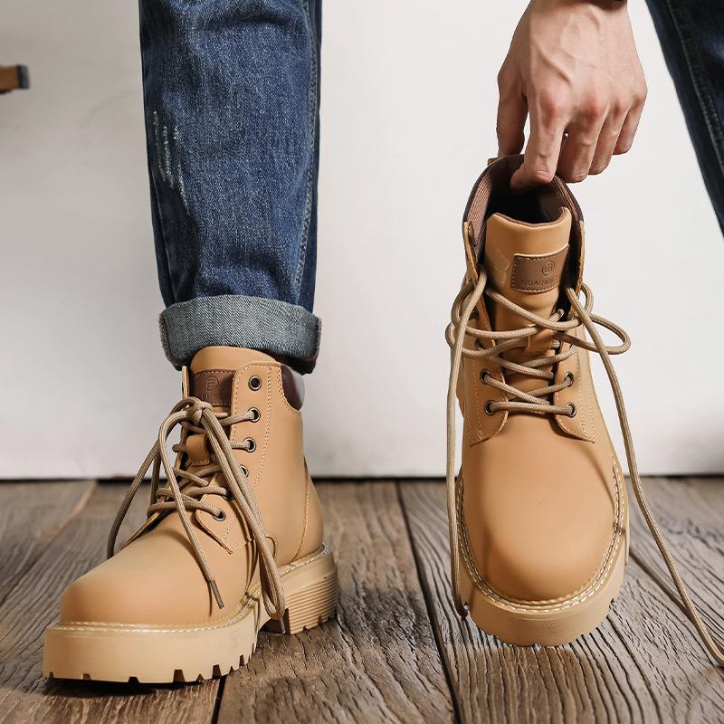 FashionBritish Style High Top Platform Boots Men Autumn Winter New Designer Luxury Shoes Male Fashion Casual Ankle Botas Hombre