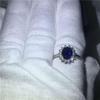 Huajie Blue Zircon Diamond Ring