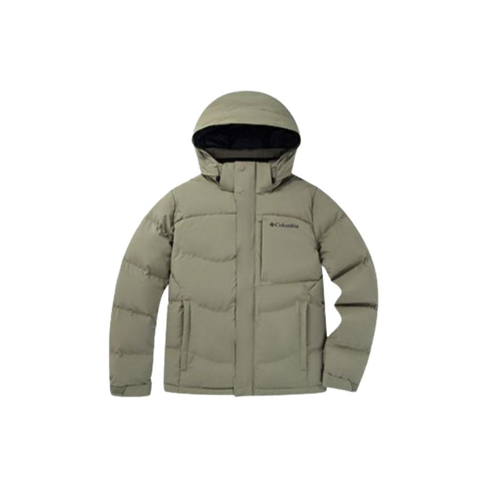 Columbia Logo Print Windproof Waterproof Lightweight Jacket Men Jackets Army-Green XE4306-397