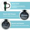 Silicone Straw Cover 3-piece Set Water Cup Accessories Reusable Straw Topper