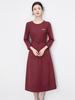 Women's Elegant French Cut Mid-Length Waist-Slimming Dress