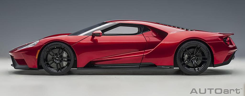 AUTOart Ford GT 2017 Metallic Stripe Finished Product 12106 1/12 Red/Silver