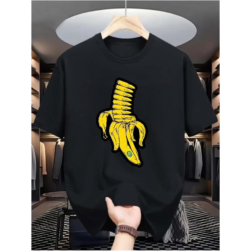 

Men S Casual Digital Print T-Shirt - Made Of, Featuring a Round Neck, Short Sleeves, Street Hip-Hop Style, Summer European And American Fashion Trend 4XL чорний