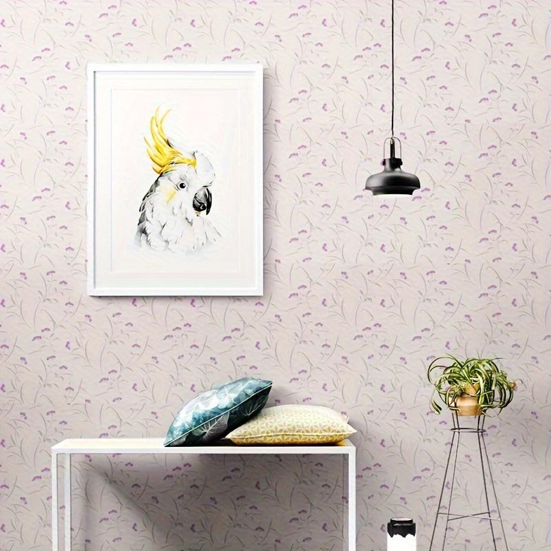 1 roll 17.7 * 78.74in PVC self-adhesive wallpaper, pastoral bedroom self-adhesive wallpaper, dormitory wall stickers to decorate the room