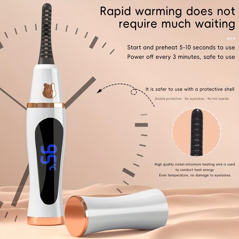 Fast Electric Eyelash Curler, Perfectly Curled Lashes, Long-Lasting Hold, USB Rechargeable, Suitable for Home Use and Travel,Portable Eyelash Curler